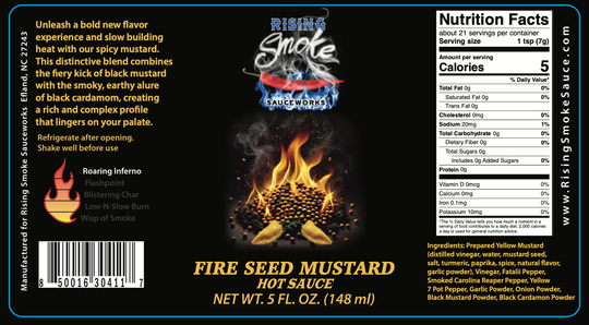 Rising Smoke Fire Seed Mustard Hot Sauce