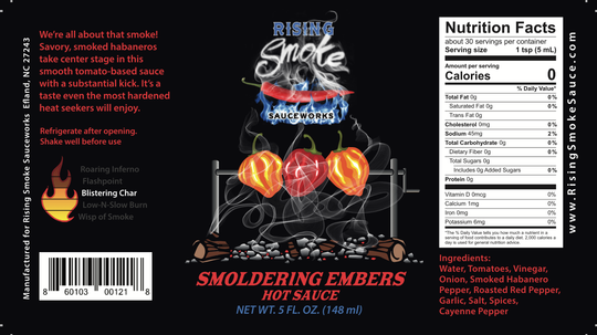 Rising Smoke Smoldering Embers Hot Sauce