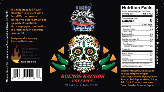 Rising Smoke Buenos Nachos Hot Sauce