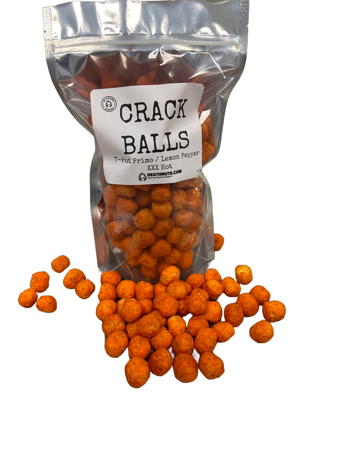 Blazing Foods Crack Balls - Carolina Reaper Ranch Spicy Puffed Snack