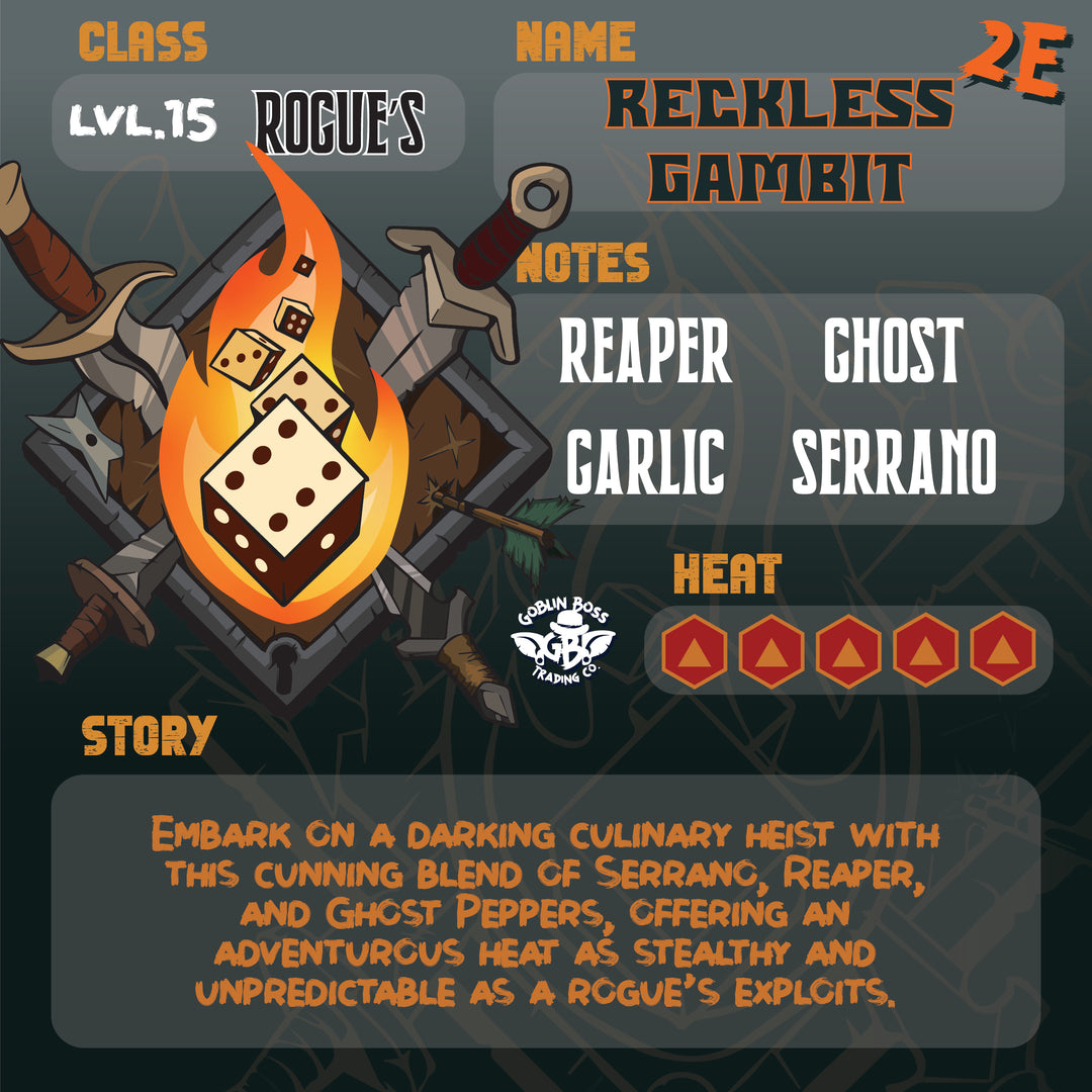 Goblin Boss Rogue's Reckless Gambit Hot Sauce