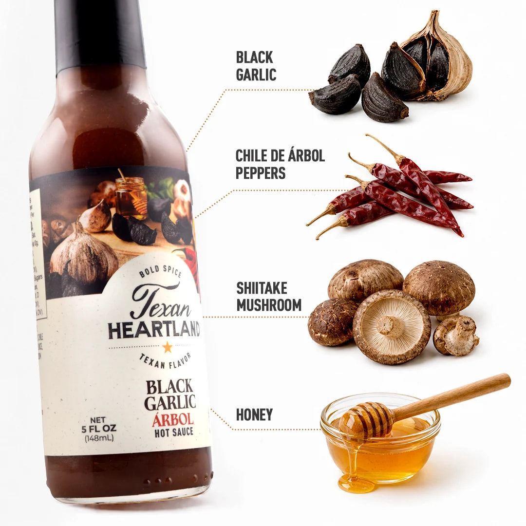 Texan Heartland Black Garlic Arbol Hot Sauce