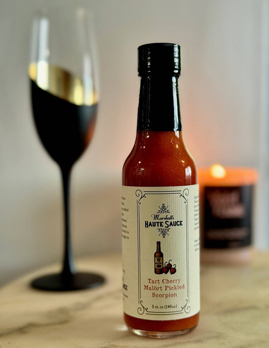 Tart Cherry Malört & PBR Pickled Scorpion Pepper Hot Sauce