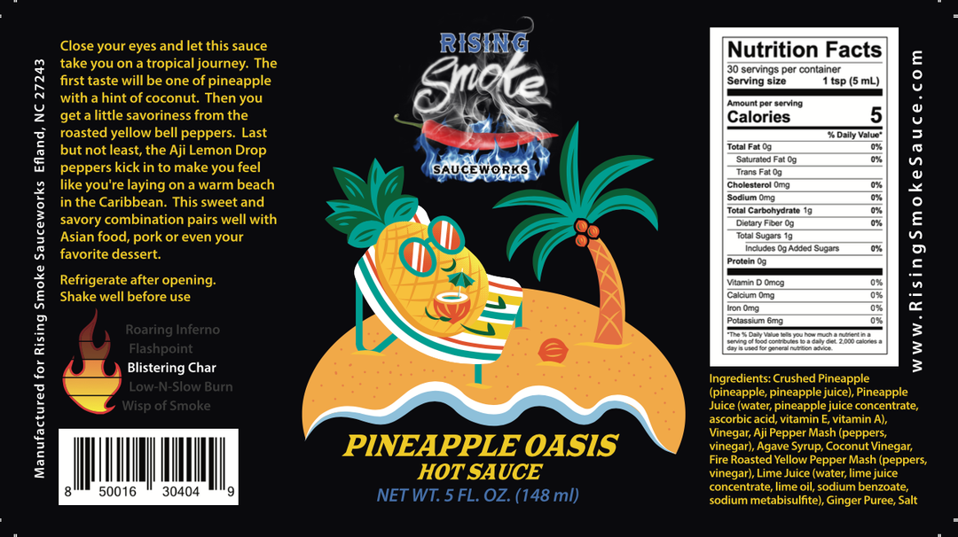 Rising Smoke Pineapple Oasis Hot Sauce