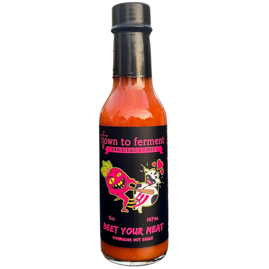 Down to Ferment Beet Your Meat Hot Sauce