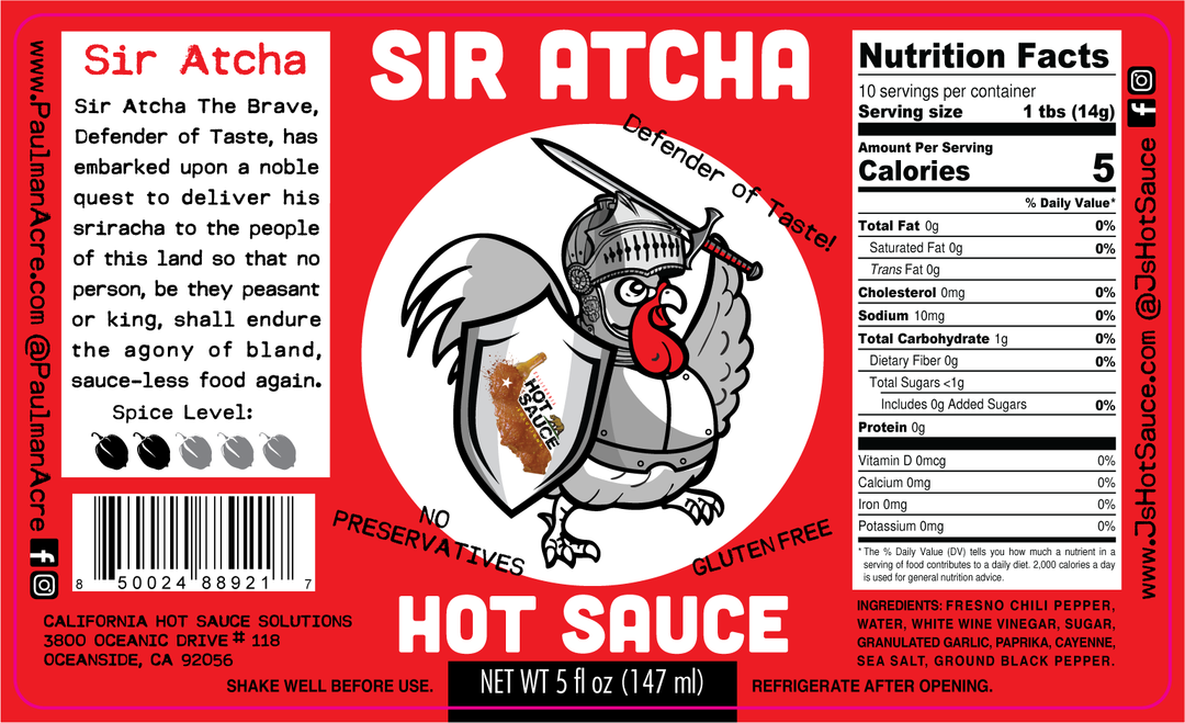 J's Small Batch & Paulman Acre Sir Atcha Hot Sauce