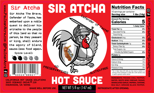 J's Small Batch & Paulman Acre Sir Atcha Hot Sauce